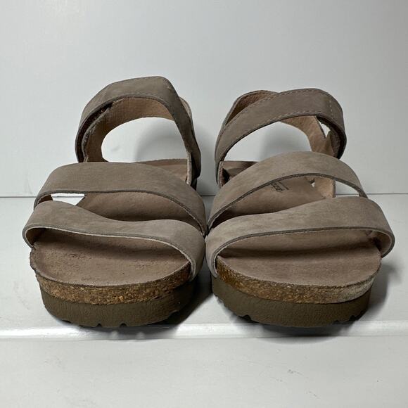 NAOT Kayla Nubuck Suede Wedge Women's Sandals Slingback Sz 36 = US 5-5.5 Wide - Picture 4 of 11
